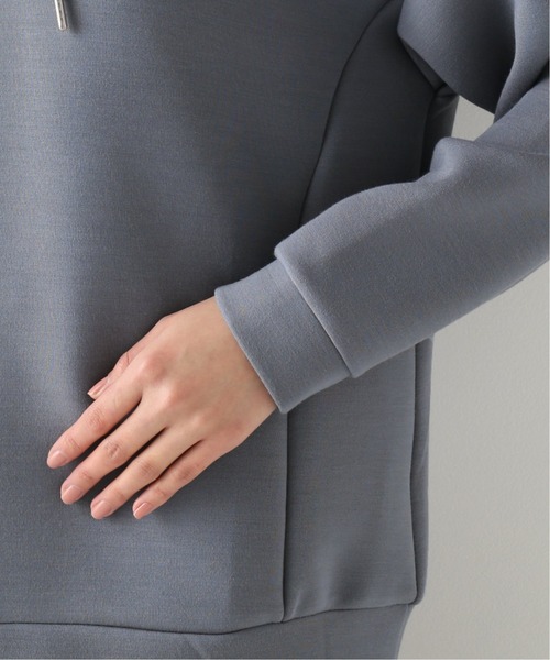 Simplicite（サンプリシテ）の「ダンボールフードPO 2（パーカー・レディース・ホワイト/チャコールグレー/ブラック/サックスブルー・FREE）」の9枚目の写真