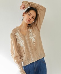 LA BELLE ETUDE | 【LA BELLE ETUDE】スカラップ刺繍ピンタックブラウス(シャツ/ブラウス)
