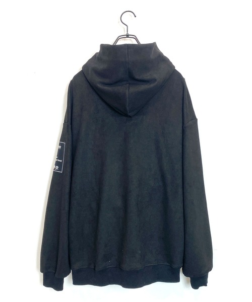 JACKROSE(ジャックローズ)の「JE-ロゴテープ・フェイクスウェードZIPパーカー(パーカー・メンズ・ブラック/グレー・M/L)」の6枚目の写真