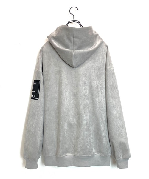 JACKROSE(ジャックローズ)の「JE-ロゴテープ・フェイクスウェードZIPパーカー(パーカー・メンズ・ブラック/グレー・M/L)」の7枚目の写真