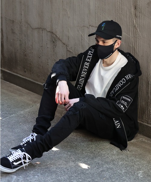 JACKROSE(ジャックローズ)の「JE-ロゴテープ・フェイクスウェードZIPパーカー(パーカー・メンズ・ブラック/グレー・M/L)」の14枚目の写真