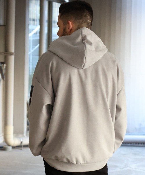 JACKROSE(ジャックローズ)の「JE-ロゴテープ・フェイクスウェードZIPパーカー(パーカー・メンズ・ブラック/グレー・M/L)」の19枚目の写真