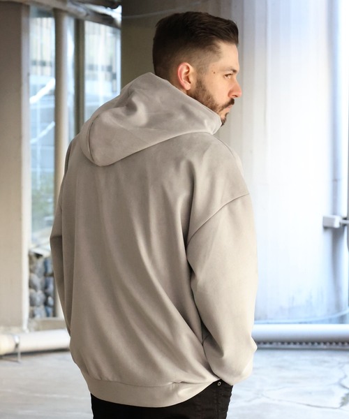 JACKROSE(ジャックローズ)の「JE-ロゴテープ・フェイクスウェードZIPパーカー(パーカー・メンズ・ブラック/グレー・M/L)」の21枚目の写真