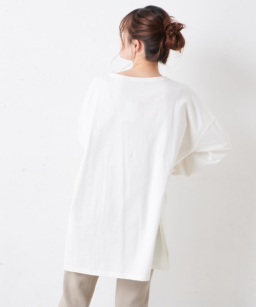 PUAL CE CIN(ピュアルセシン)の「【Du noir】ロゴ刺繍チュニック(Tシャツ/カットソー・レディース・その他1/その他2/ブラック/ホワイト・FREE)」の16枚目の写真