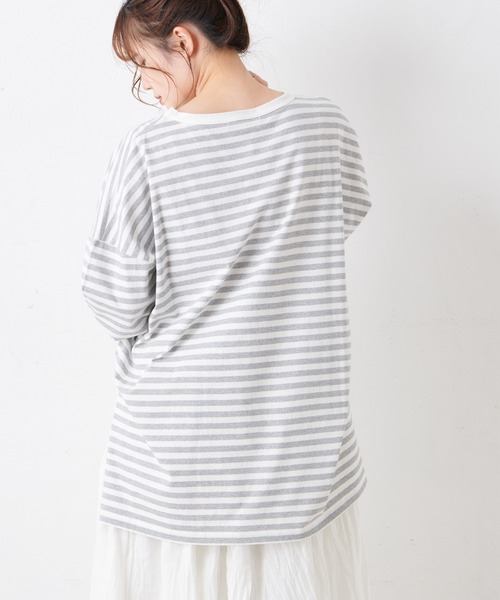 PUAL CE CIN(ピュアルセシン)の「【Du noir】ロゴ刺繍チュニック(Tシャツ/カットソー・レディース・その他1/その他2/ブラック/ホワイト・FREE)」の21枚目の写真