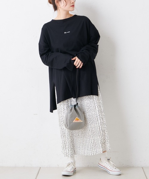 PUAL CE CIN(ピュアルセシン)の「【Du noir】ロゴ刺繍チュニック(Tシャツ/カットソー・レディース・その他1/その他2/ブラック/ホワイト・FREE)」の17枚目の写真