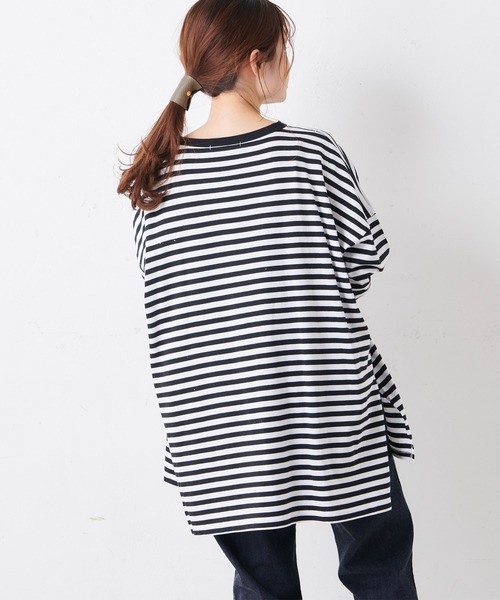 PUAL CE CIN(ピュアルセシン)の「【Du noir】ロゴ刺繍チュニック(Tシャツ/カットソー・レディース・その他1/その他2/ブラック/ホワイト・FREE)」の18枚目の写真