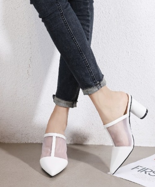 Futier land(フューティアランド)の「シアーコンビサボサンダル(サンダル・レディース・ホワイト/ブラック・36/37/38/39/40)」の1枚目の写真