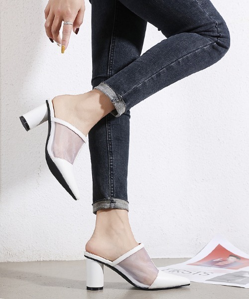 Futier land(フューティアランド)の「シアーコンビサボサンダル(サンダル・レディース・ホワイト/ブラック・36/37/38/39/40)」の9枚目の写真