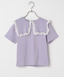 b・ROOM | フリルレースセラーカラーTシャツ(Tシャツ/カットソー)