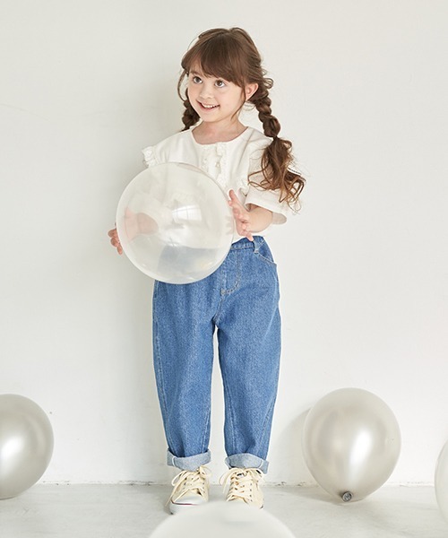 b・ROOM（ビールーム）の「フリルレースセラーカラーTシャツ（Tシャツ/カットソー・キッズ・オフホワイト/オレンジ/エメラルド/ラベンダー・90cm/100cm/110cm/120cm/130cm）」の17枚目の写真