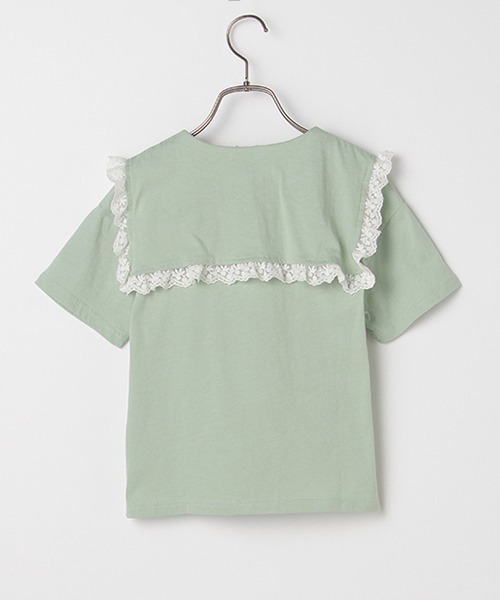 b・ROOM（ビールーム）の「フリルレースセラーカラーTシャツ（Tシャツ/カットソー・キッズ・オフホワイト/オレンジ/エメラルド/ラベンダー・90cm/100cm/110cm/120cm/130cm）」の14枚目の写真