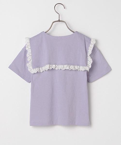 b・ROOM（ビールーム）の「フリルレースセラーカラーTシャツ（Tシャツ/カットソー・キッズ・オフホワイト/オレンジ/エメラルド/ラベンダー・90cm/100cm/110cm/120cm/130cm）」の13枚目の写真