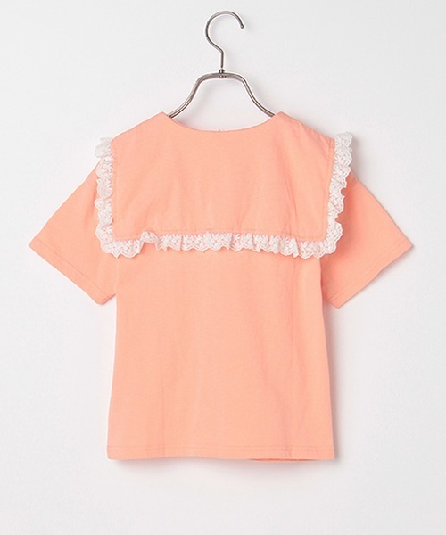 b・ROOM（ビールーム）の「フリルレースセラーカラーTシャツ（Tシャツ/カットソー・キッズ・オフホワイト/オレンジ/エメラルド/ラベンダー・90cm/100cm/110cm/120cm/130cm）」の12枚目の写真