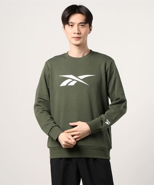 Reebok（リーボック）の「クラシックス クルーネック スウェットシャツ /  Classics Crewneck Sweatshirt（スウェット・メンズ・ヘザーグレー/ブラック/グリーン・LARGE/SMALL/MEDIUM/X-LARGE/XXX-LARGE/XX-LARGE/X-SMALL）」の3枚目の写真