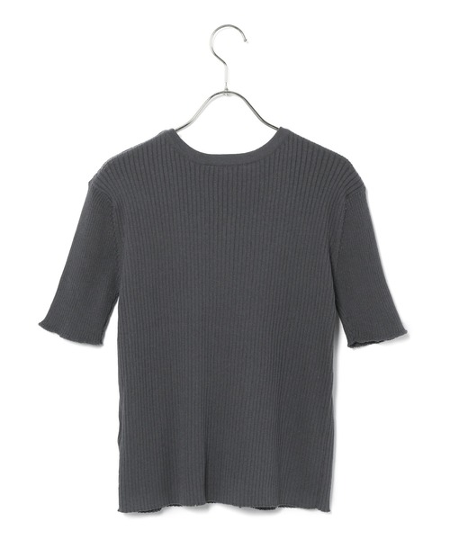 MADEMOISELLE ROPE'（マドモアゼル ロペ）の「【セットアップ対応】ERISILK リブ2WAYニットカーディガン（カーディガン/ボレロ・レディース・ホワイト/チャコールグレー・38）」の13枚目の写真