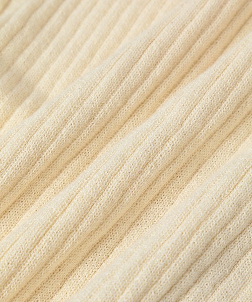 MADEMOISELLE ROPE'（マドモアゼル ロペ）の「【セットアップ対応】ERISILK リブ2WAYニットカーディガン（カーディガン/ボレロ・レディース・ホワイト/チャコールグレー・38）」の8枚目の写真