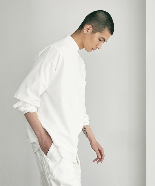 nowm（ノウム）の「【nowm】MERCERISED COTTON LOOSE BOX POCKET BIG TEE / ルーズ ポケットT（Tシャツ/カットソー・メンズ・ホワイト/ブラック/ブラウン・FREE）」の15枚目の写真
