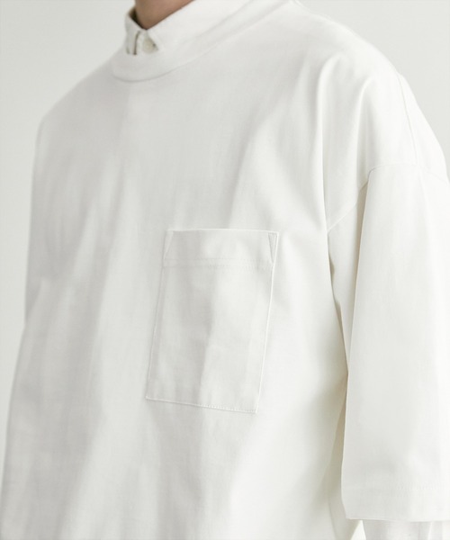 nowm（ノウム）の「【nowm】MERCERISED COTTON LOOSE BOX POCKET BIG TEE / ルーズ ポケットT（Tシャツ/カットソー・メンズ・ホワイト/ブラック/ブラウン・FREE）」の6枚目の写真