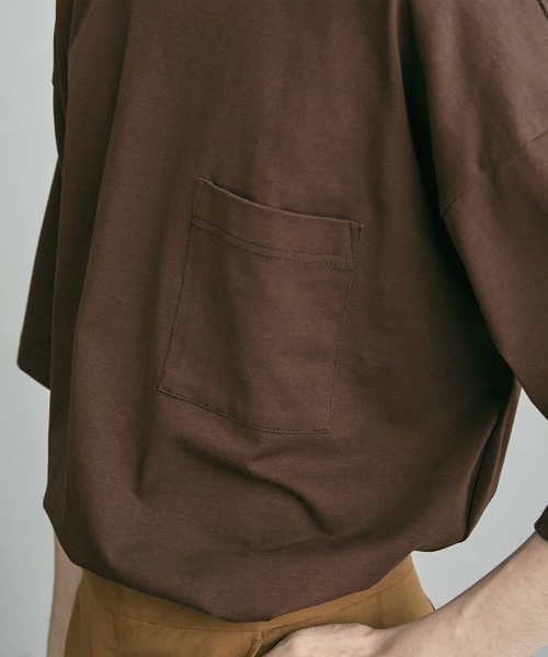 nowm（ノウム）の「【nowm】MERCERISED COTTON LOOSE BOX POCKET BIG TEE / ルーズ ポケットT（Tシャツ/カットソー・メンズ・ホワイト/ブラック/ブラウン・FREE）」の20枚目の写真