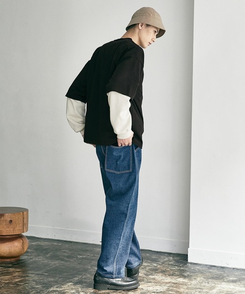 nowm（ノウム）の「【nowm】MERCERISED COTTON LOOSE BOX POCKET BIG TEE / ルーズ ポケットT（Tシャツ/カットソー・メンズ・ホワイト/ブラック/ブラウン・FREE）」の8枚目の写真