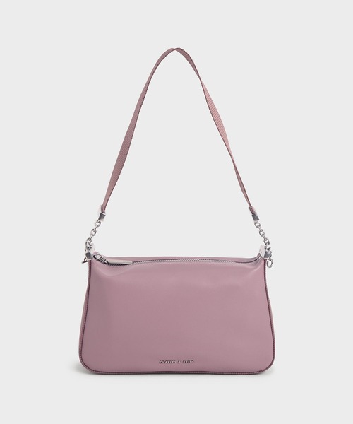 CHARLES & KEITH（チャールズ & キース）の「ジップ ショルダーバッグ / Zip Shoulder Bag（ショルダーバッグ・レディース・ブルー/ブラック/パープル・M）」の3枚目の写真