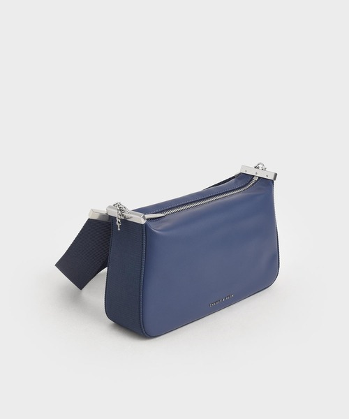 CHARLES & KEITH（チャールズ & キース）の「ジップ ショルダーバッグ / Zip Shoulder Bag（ショルダーバッグ・レディース・ブルー/ブラック/パープル・M）」の21枚目の写真