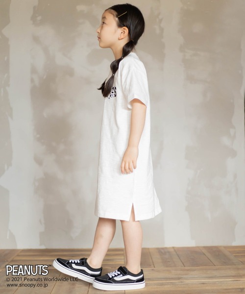 PEANUTS(ピーナッツ)の「SNOOPY/スヌーピーロングワンピース キッズ(ワンピース・キッズ・スモークピンク/オフホワイト/カーキ・110cm/150cm/120cm/90cm/140cm/100cm/130cm)」の14枚目の写真