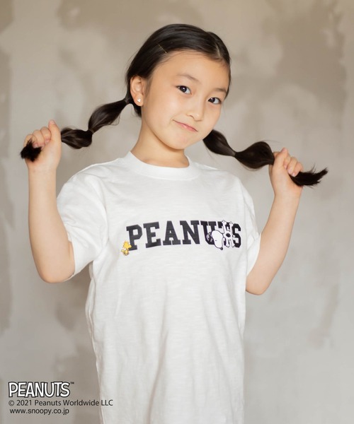 PEANUTS(ピーナッツ)の「SNOOPY/スヌーピーロングワンピース キッズ(ワンピース・キッズ・スモークピンク/オフホワイト/カーキ・110cm/150cm/120cm/90cm/140cm/100cm/130cm)」の12枚目の写真