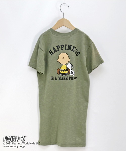 PEANUTS(ピーナッツ)の「SNOOPY/スヌーピーロングワンピース キッズ(ワンピース・キッズ・スモークピンク/オフホワイト/カーキ・110cm/150cm/120cm/90cm/140cm/100cm/130cm)」の7枚目の写真