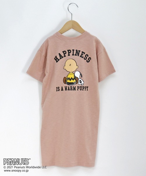 PEANUTS(ピーナッツ)の「SNOOPY/スヌーピーロングワンピース キッズ(ワンピース・キッズ・スモークピンク/オフホワイト/カーキ・110cm/150cm/120cm/90cm/140cm/100cm/130cm)」の4枚目の写真