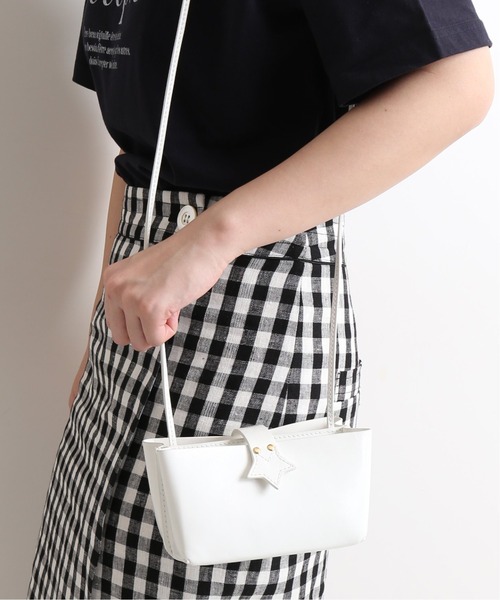 SLOBE IENA（スローブイエナ）の「【Hashibami / ハシバミ】ミニショルダーバッグ◆（ショルダーバッグ・レディース・ホワイト/グレー・FREE）」の19枚目の写真