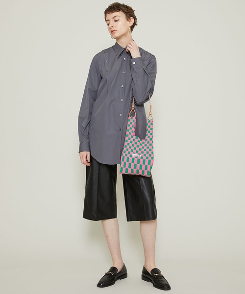 LASTFRAME（ラストフレーム）の「【LASTFRAME (ラストフレーム)】イチマツマーケットバッグ スモール/BLOCK MARKET BAG（トートバッグ・レディース・ブラック/ピンク/グリーン・FREE）」の16枚目の写真