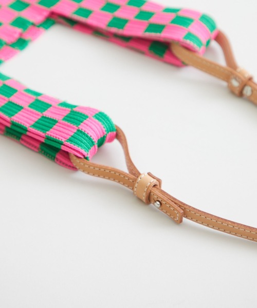 LASTFRAME（ラストフレーム）の「【LASTFRAME (ラストフレーム)】イチマツマーケットバッグ スモール/BLOCK MARKET BAG（トートバッグ・レディース・ブラック/ピンク/グリーン・FREE）」の11枚目の写真