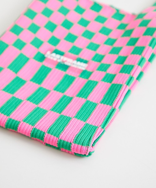 LASTFRAME（ラストフレーム）の「【LASTFRAME (ラストフレーム)】イチマツマーケットバッグ スモール/BLOCK MARKET BAG（トートバッグ・レディース・ブラック/ピンク/グリーン・FREE）」の10枚目の写真