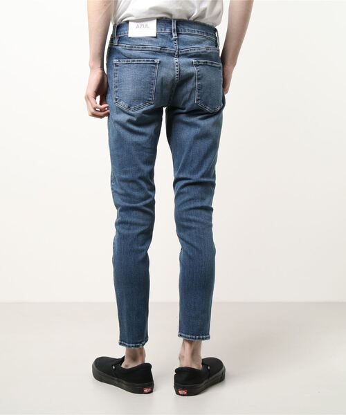 AZUL by moussy（アズールバイマウジー）の「A PERFECT DENIM/アパーフェクトデニム【MOOK54掲載 90344】（デニムパンツ・メンズ・ブラック/ブルー・MEDIUM/SMALL/X-SMALL/X-LARGE/LARGE）」の4枚目の写真