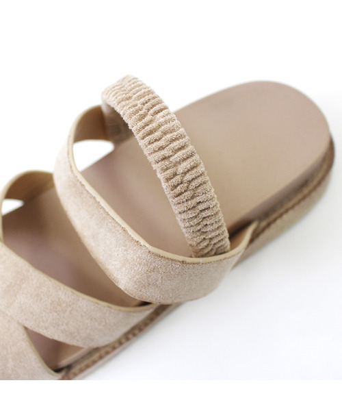 MODE ROBE(モードローブ)の「太ラインフラットサンダル(サンダル・レディース・ブラック/ベージュ・23㎝/24㎝/25㎝/23.5㎝/24.5㎝)」の7枚目の写真