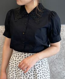 MAJESTIC LEGON | petit襟パフ袖ブラウス(シャツ/ブラウス)