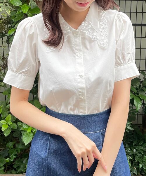 MAJESTIC LEGON(マジェスティックレゴン)の「petit襟パフ袖ブラウス(シャツ/ブラウス・レディース・ブラック/オフホワイト/ブルー/ブルー系その他2・SMALL/MEDIUM)」の22枚目の写真