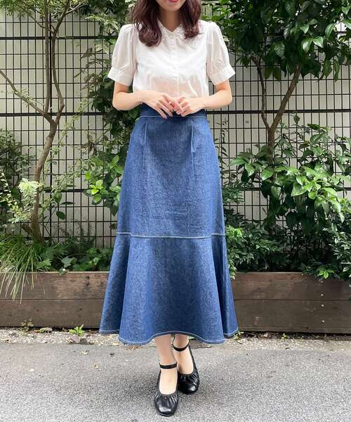 MAJESTIC LEGON(マジェスティックレゴン)の「petit襟パフ袖ブラウス(シャツ/ブラウス・レディース・ブラック/オフホワイト/ブルー/ブルー系その他2・SMALL/MEDIUM)」の5枚目の写真