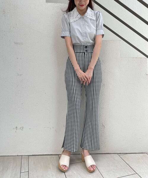 MAJESTIC LEGON(マジェスティックレゴン)の「petit襟パフ袖ブラウス(シャツ/ブラウス・レディース・ブラック/オフホワイト/ブルー/ブルー系その他2・SMALL/MEDIUM)」の9枚目の写真