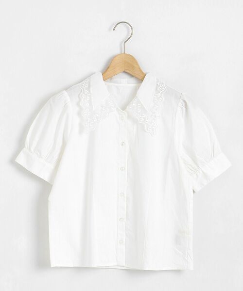 MAJESTIC LEGON(マジェスティックレゴン)の「petit襟パフ袖ブラウス(シャツ/ブラウス・レディース・ブラック/オフホワイト/ブルー/ブルー系その他2・SMALL/MEDIUM)」の8枚目の写真