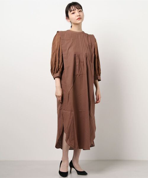 Zozo限定 ワンピース Discoat ディスコート のファッション リネンタッチ切り替えワンピース ワンピース