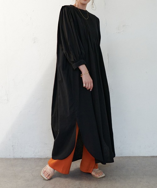 Zozo限定 ワンピース ドレス リネンタッチ切り替えワンピース ワンピース Discoat ディスコート のファッション