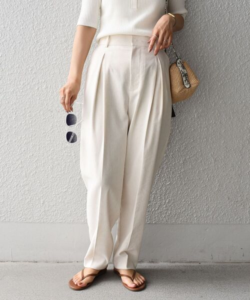 SHIPS（シップス）の「タックパンツ（その他パンツ・レディース・ナチュラル/オレンジ/ライトグリーン・36/38）」の16枚目の写真