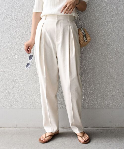 SHIPS（シップス）の「タックパンツ（その他パンツ・レディース・ナチュラル/オレンジ/ライトグリーン・36/38）」の19枚目の写真