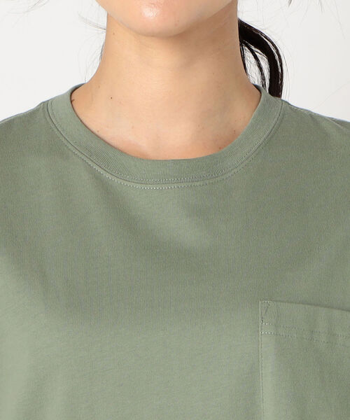 UNIVERSAL OVERALL（ユニバーサルオーバーオール）の「【UNIVERSAL OVERALL/ユニバーサルオーバーオール】MIDLLE LENGTH CUTプルオーバー #U2122835（ワンピース・レディース・ホワイト/ブラック/オリーブ・FREE）」の11枚目の写真