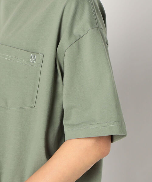 UNIVERSAL OVERALL（ユニバーサルオーバーオール）の「【UNIVERSAL OVERALL/ユニバーサルオーバーオール】MIDLLE LENGTH CUTプルオーバー #U2122835（ワンピース・レディース・ホワイト/ブラック/オリーブ・FREE）」の10枚目の写真