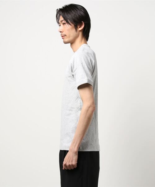 HANES（ヘインズ）の「Hanes HM1-R103 BEEFY ヘビーウェイト ショートスリーブ リブパックTシャツ（Tシャツ/カットソー・メンズ・ネイビー/ブラック/ヘザーグレー/ホワイト/カーキ・XL/L/M/S）」の7枚目の写真