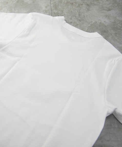 HANES（ヘインズ）の「Hanes HM1-R103 BEEFY ヘビーウェイト ショートスリーブ リブパックTシャツ（Tシャツ/カットソー・メンズ・ネイビー/ブラック/ヘザーグレー/ホワイト/カーキ・XL/L/M/S）」の13枚目の写真